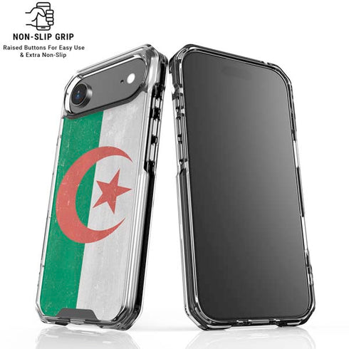 Algeria Flag Distressed iPhone 17 Air Clear Case